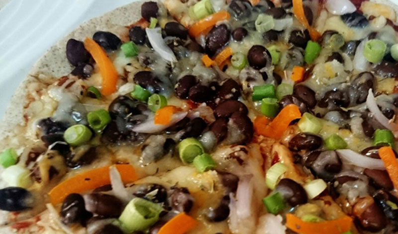 black bean pizza